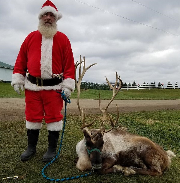 kleerview farm santa claus with reindeer
